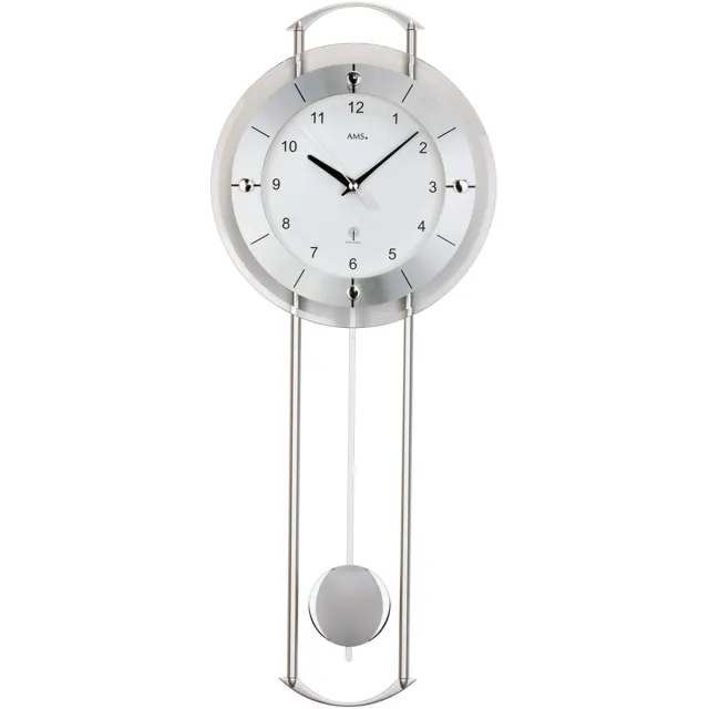 AMS Wandklokken radiogestuurd AMS - 5254 Zilverkleurig