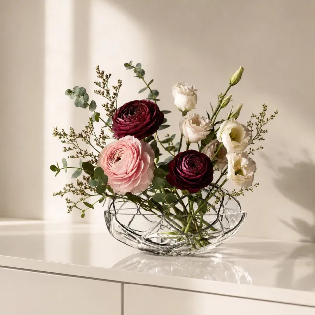 Orrefors Zweden Orrefors Kristal vaas Bloom helder