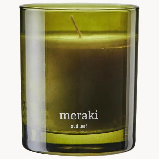 Meraki Geurkaars Oud Leaf (geranium, roos, sandelhout) Groen