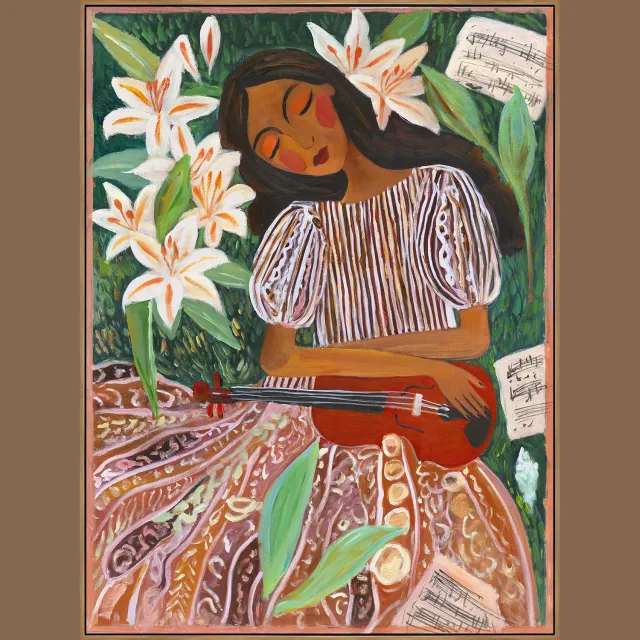 homebound by ky Schilderij Blooming Soul 60x80cm Multi
