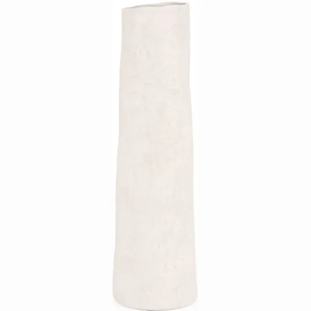 Isaa Soave Vaas – Terracotta – Wit – 61 cm Hoog – Handgemaakt