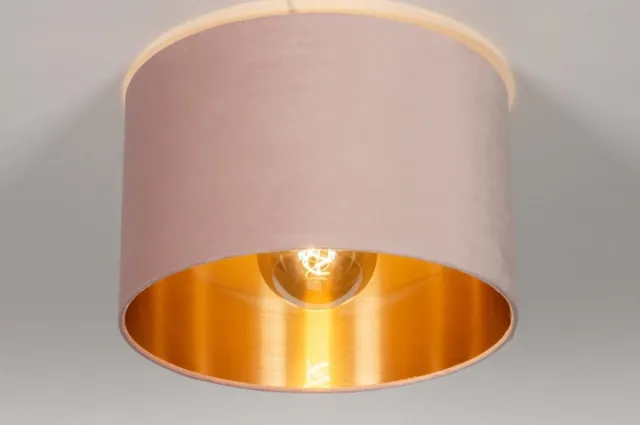 Lumidora Plafondlamp 30915 - Plafonniere - CHARLOTTE - E27 - Zwart - Goud - Roze - Metaal - ⌀ 40 cm