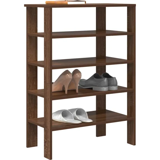 vidaXL Schoenenrek 61x32x87,5 cm bewerkt hout bruin eikenkleurig