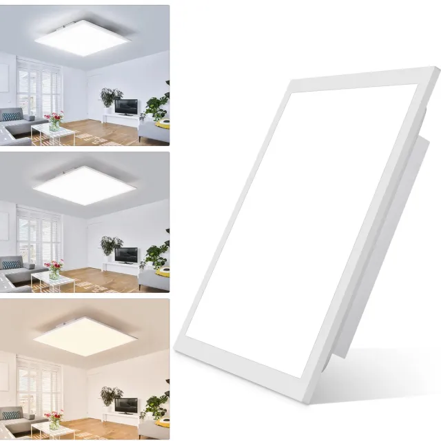 Oraymin Vierkante LED Plafondlamp 40 cm - 24W - Verstelbaar Licht 2700-6500K - Afstandsbediening Wit