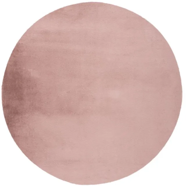 Paradise Fluffy – Poeder Roze – Rond – Hoogpolig & Zacht – Trendy – Fluffy – Vloerkleed – Karpet – 120x120 cm rond
