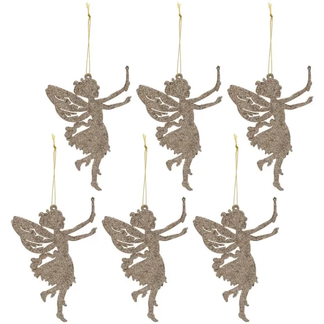 Atmosphera Créateur d'intérieur® SDN PLAST FEE X6 PAILL OF 14CM Doré