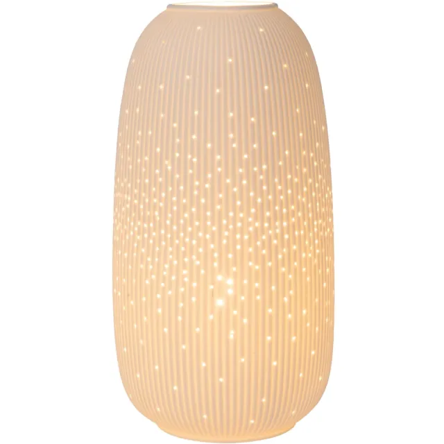 Lucide FLORES - Tafellamp - Ø 17,5 cm - 1xE14 - Wit