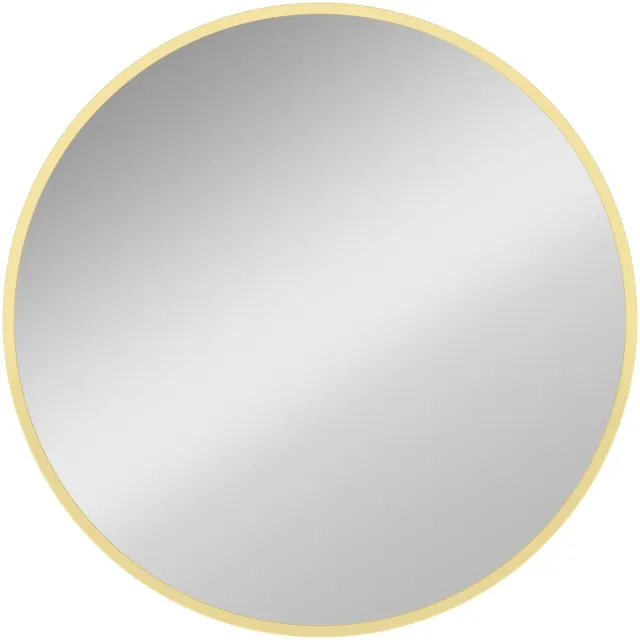 Homona Wandspiegel rond - Modern design met gouden frame - Ø61 cm - Goud