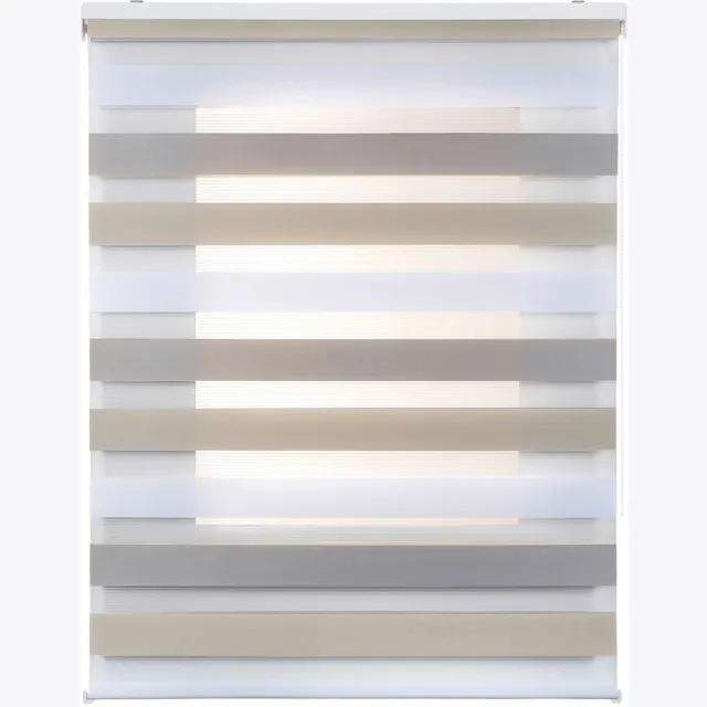 Storesdeco Duo rolgrodijn – stijlvol dubbel textiel driekleur, 140x180 cm Multi
