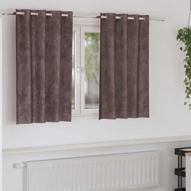 vidaXL Velvet Gordijnen 2 st Bruin 140 x 140 cm Fluweel
