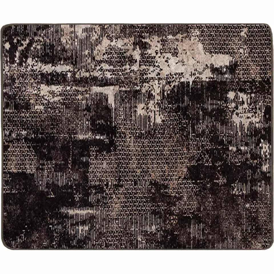 vidaXL Vloerkleedloper MARSA Zwart en Wit 80 x 100 cm Polyester en PVC