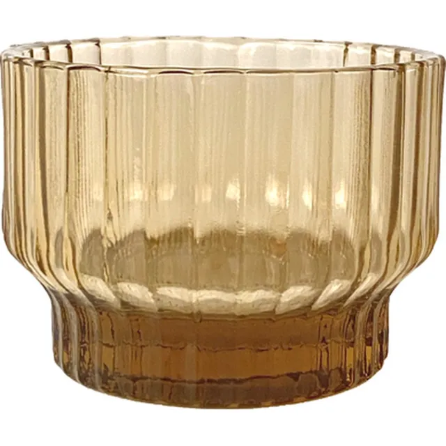 XLBoom Volta Theelicht - in Glas - Licht Amber - 9 × 9 × 7 cm