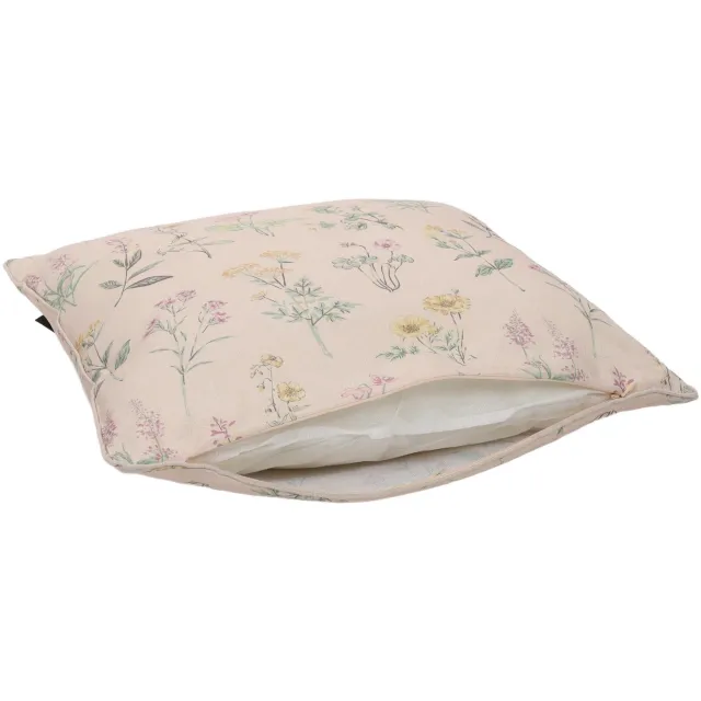 Home & Styling Collection Home Styling Collection - Decoratieve kussen met bloemenpatroon, 45 x 45 cm - roze