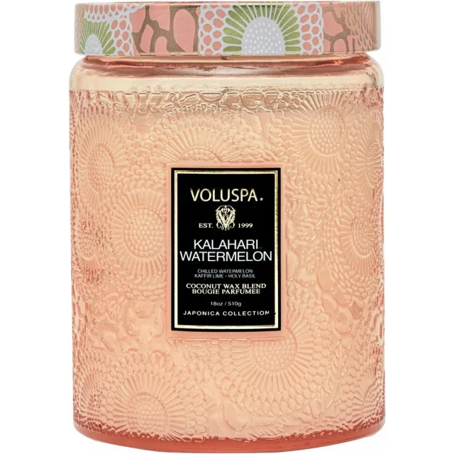 Voluspa Geurkaars Kalahari Watermelon Large Jar Roze