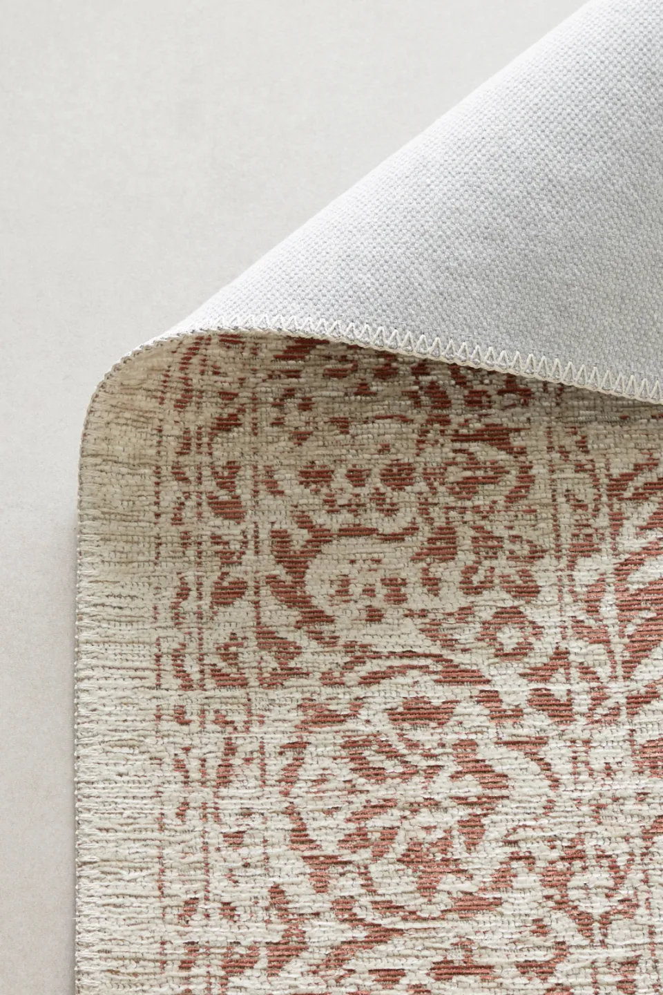NOUS Living vloerkleed Taylor crème bordeaux, foto 6