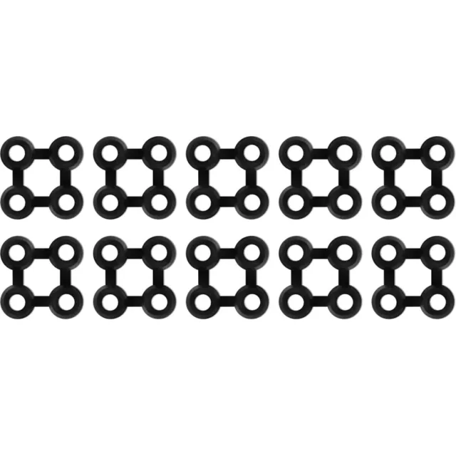 vidaXL Matverbinders 10 st rubber zwart