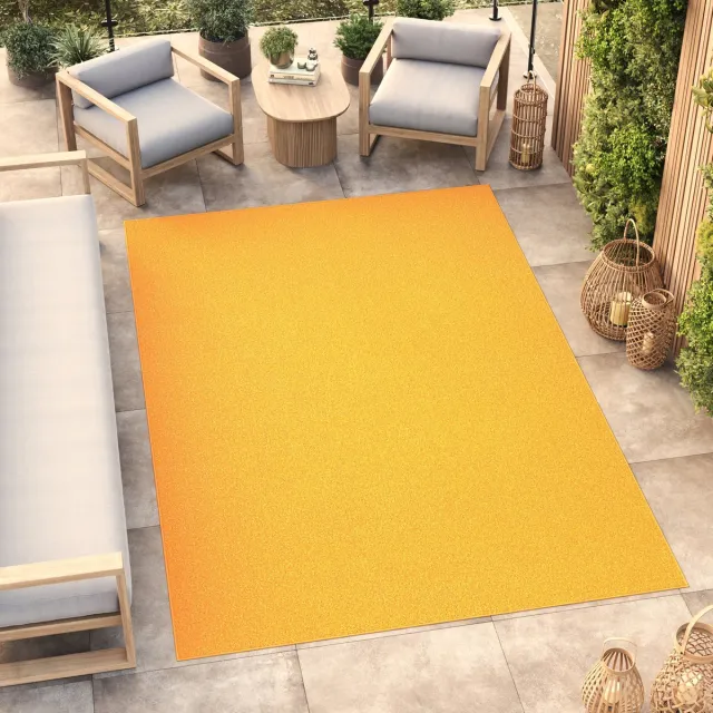 Tapiso Mono Vloerkleed Geel Binnen en Buiten Tapijt Maat- 300x400