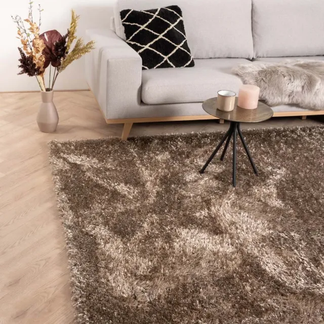 Tapeso Hoogpolig vloerkleed velours Posh - beige 80x150