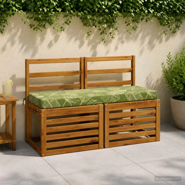 vidaXL Bankkussen SOEST 100% Polyester Bladontwerp 120 x 40 x 8 cm Groen