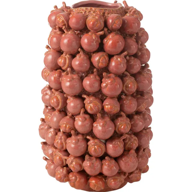 J-Line vaas Botanica - keramiek - koper/roze - large - 49 cm hoog Paars