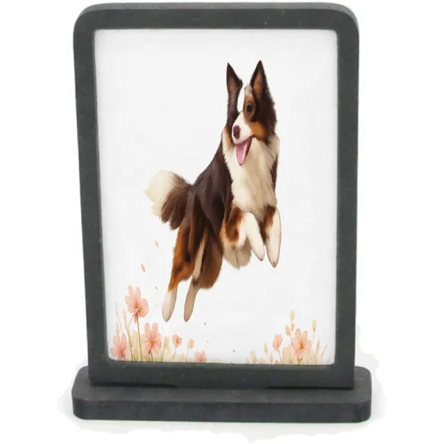 Mr Cadeautjes Houten fotolijst rechthoek met MDF inleg - design Een krachtige, dromerige dierenprint met één hoofdfiguur in | cadeau Wit