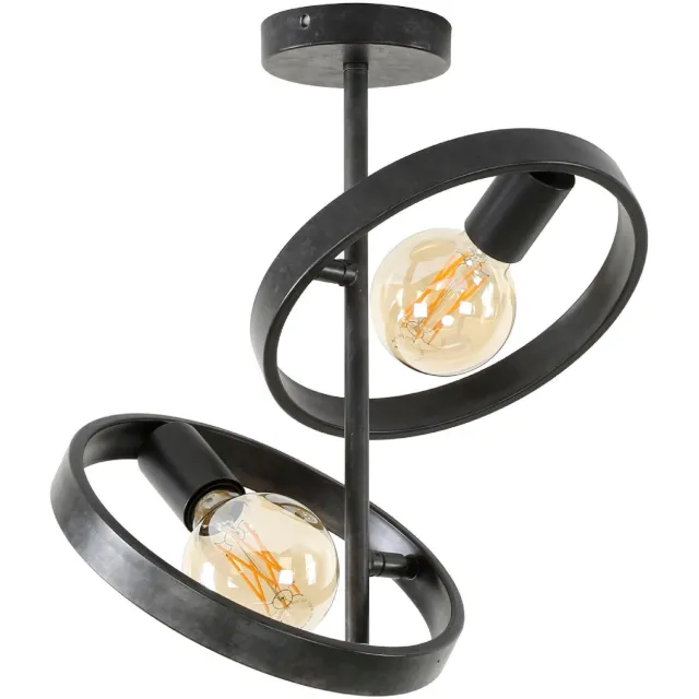 Nest of Nora Plafondlamp Envi - 2-lichts - E27 fitting - Charcoal Donkergrijs