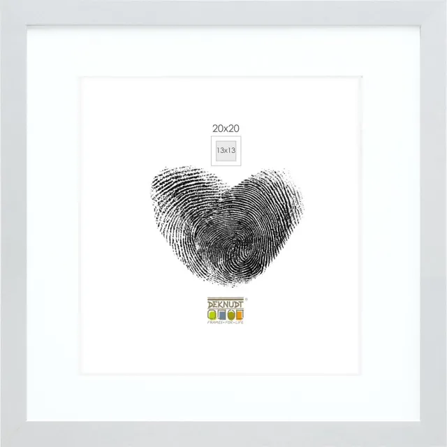 Deknudt Frames fotolijst - zilver met passe-partout - 13x13 / 20x20 cm