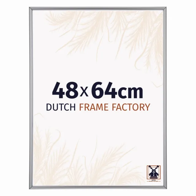 Dutch Frame Factory Fotolijst 48x64 cm - Kunststof - Zilver Hoogglans - Angers