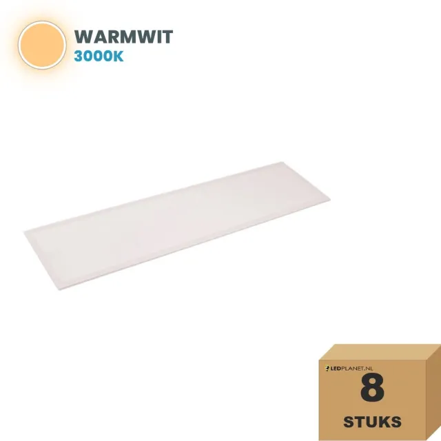 Tsong LED paneel 30x120 cm - 8 stuks - 28W - Warmwit 3000K - 3920 lm - UGR
