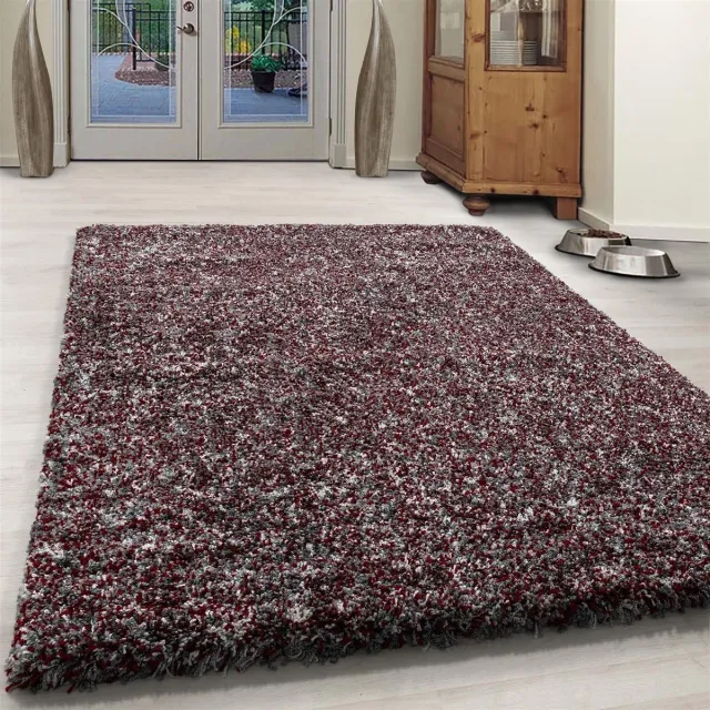 flycarpets Lorium Vloerkleed - 140x200 cm - Rood/Grijs/Wit - Hoogpolig
