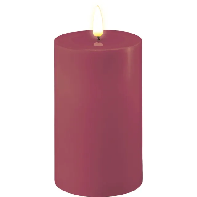 Deluxe Homeart DeluxeHomeart Led kaars Magenta 7,5x12,5cm rood