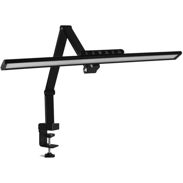 Lampen District Bureaulamp LED - Daglichtlamp - CRI 97 – BureauVerlichting - Hobby werklamp - Touch control - borduurlamp - klemlamp Zwart