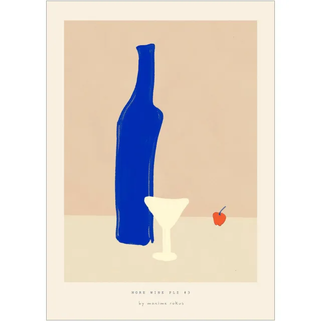 Poster & Frame Poster - PSTR Studio - Maxime - More wine plz #3 (30 x 40 cm cm)