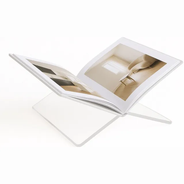 XEMM Boekenstandaard - Boekenhouder - Salontafelboek - Boekensteun - 34,5 x 24 x 14 cm - Acryl - Transparant