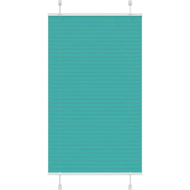 vidaXL Plissé - rolgordijn - 70x100 - cm - stofbreedte - 69,4 - cm - petrol - groen petroleumgroen