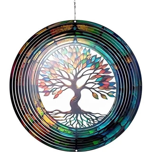 Spin Art/Cooking Vinyl Windspinner, Spin Art, Tree of Life, Multi-Coloured, 12TOLMC300 Multicolor