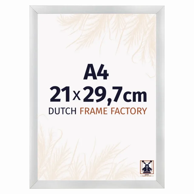 Dutch Frame Factory Fotolijst A4 21x29,7 cm - MDF - Zilver Mat - Praag