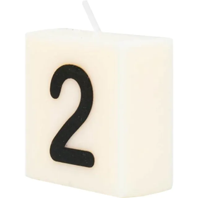 Paper dreams Letter Kaarsje - 2 Zwart wit