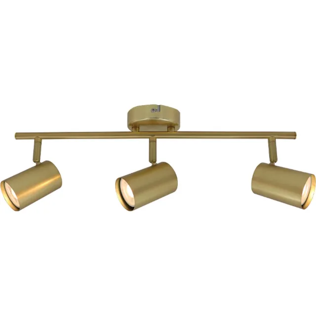 Olucia ELENA - Plafondlamp - Messing - 3L - Vorm: Rechthoek