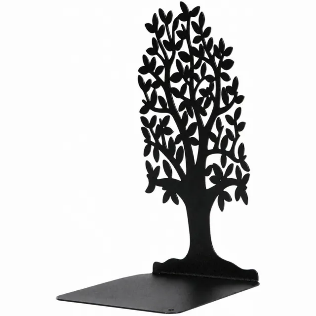 Hauskraft Boekensteun Metaal - Boomdesign - Set van 4 - 18 cm Hoog - Zwart