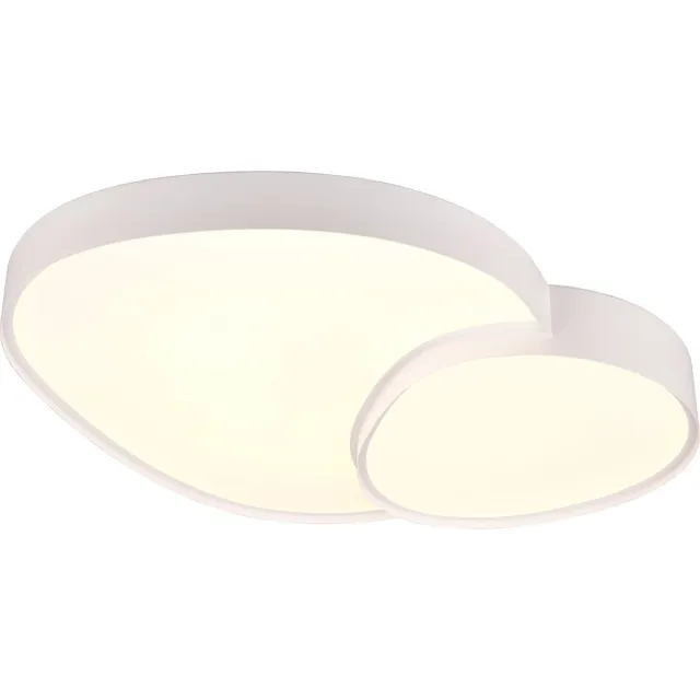 Trio RISE - Plafondlamp - Wit mat - incl. 1x SMD 45W - Geintergreerde dimmer - Memory functie - Lichtkleur instelbaar