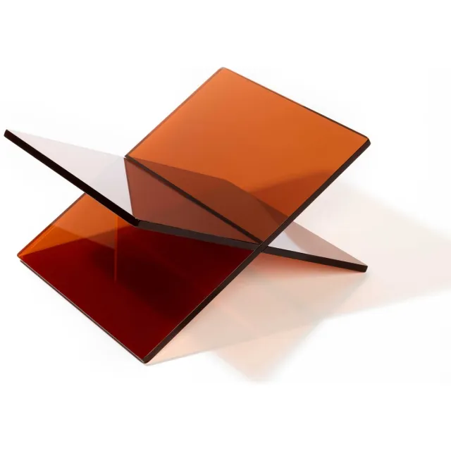 Seeve Official Acryl Boekenstandaard Benteji - Tijdloos en Modern - Vintage oranjebruin - Kookboeken en Tafelboeken - Creëert ruimtelijkheid, lichtheid en kleur in huis - Interieuraccessoire Benteji - Vintage oranjebruin