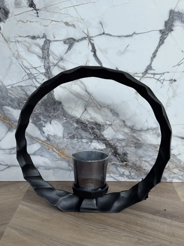 Diga Colmore Hurricane w/grey luster glass ALU RAW/MATTBLACK 42x10x39 Zwart