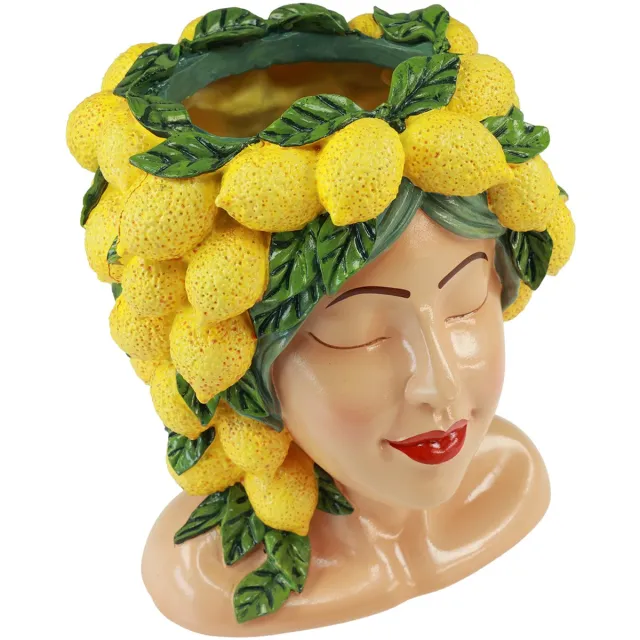 Decoris vaas polyresin citrus 19.5x17x23cm multi