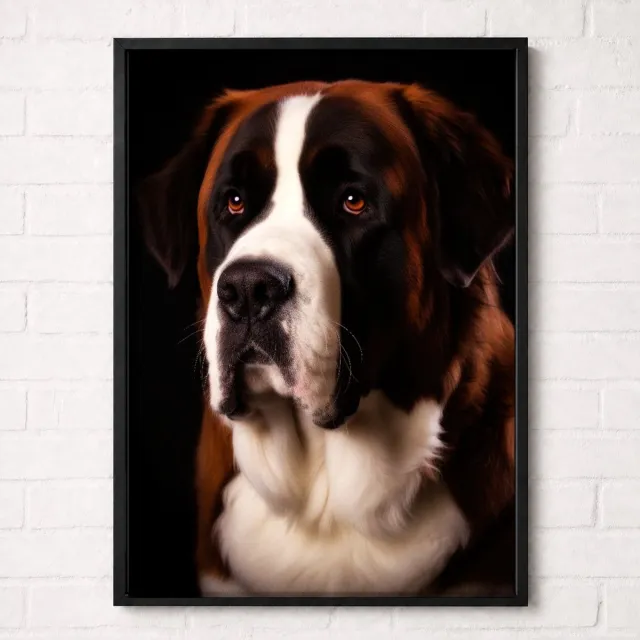 Kleurmedia Sint-Bernard Hond Poster - Huisdieren Collectie - Dieren Posters - A1+ 61 x 91,5 cm Bruin