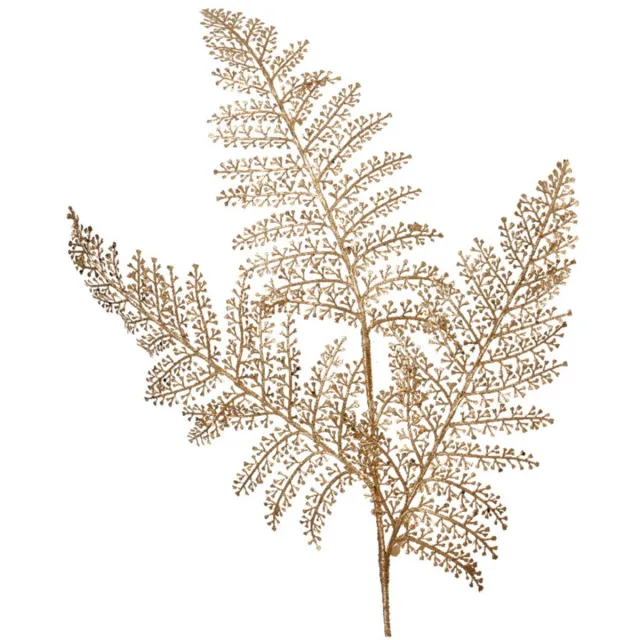 Decoris Kunstplant tak varen - goud - 80 x 30 cm - kunststof - metallic glans - decoratie takken en twijgen Goudkleurig