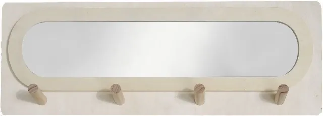 FACTORY Simplicity entreespiegel met kleerhanger Beige