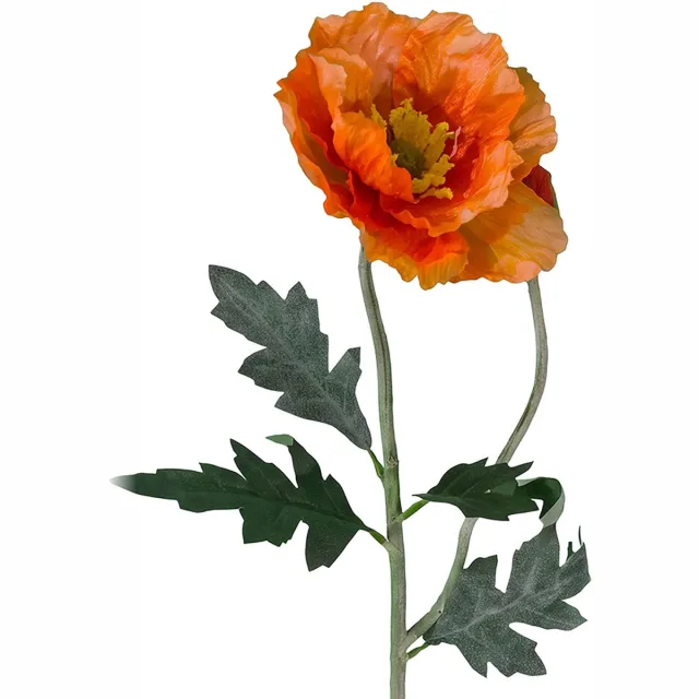 Clayre & Eef Kunstbloem Oranje Kunststof
