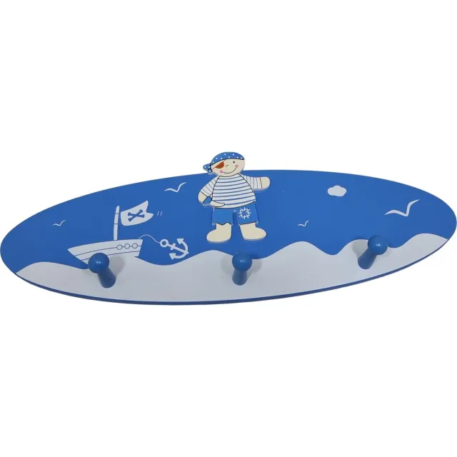 Playwood / Roel Playwood houten Kapstok piraat met 3 pennen piratenkapstok