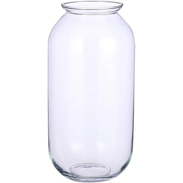Mica Decorations bloemenvaas- transparant - van glas - D19 x H35 cm - boeketten - siertakken